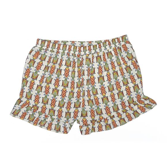 BCBGMaxazria High-Waisted Turtle Print Ruffle Short Sz. L - Picture 2 of 5
